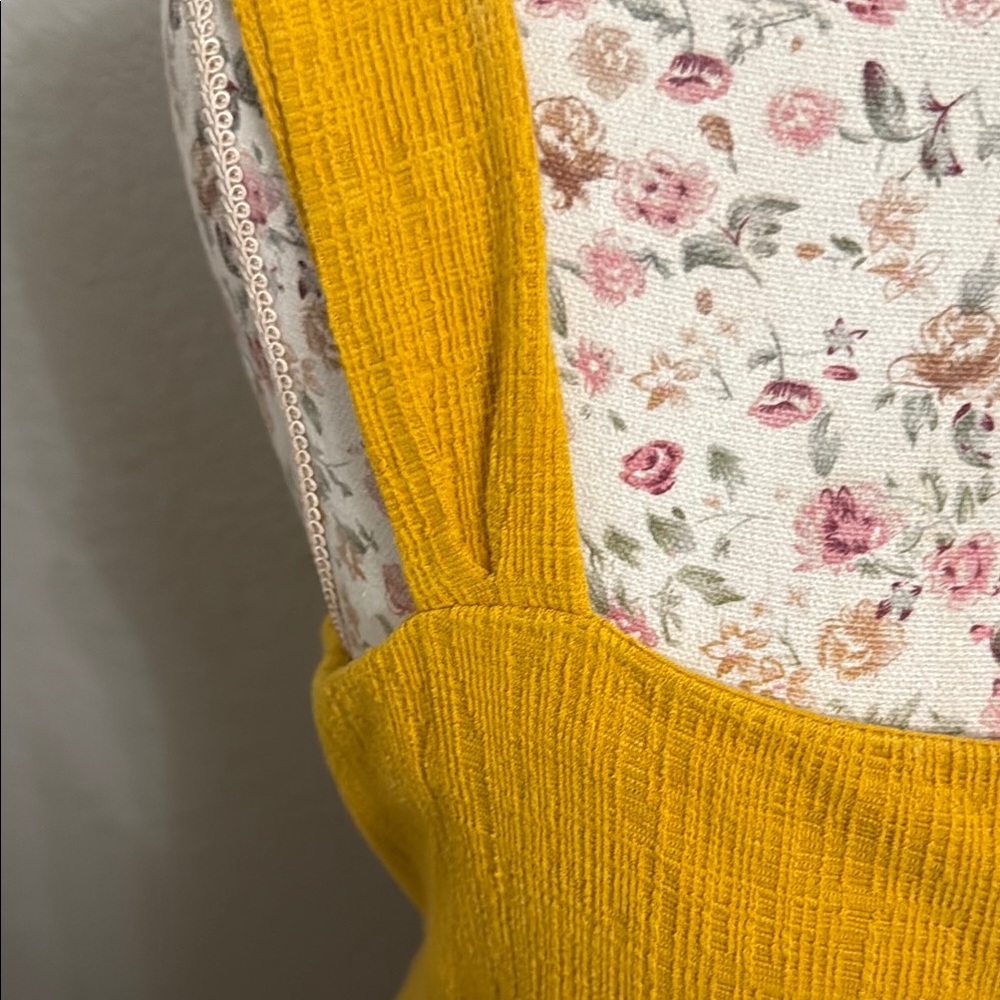 🎉3/$30 Madewell Yellow Gold Sleeveless Square Neck Midi Dress Button Down - Picture 3 of 7
